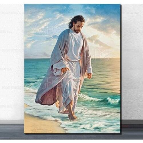 Be Still My Soul by Mark Missman Jesus Beach Christian Religion Print Poster Canvas Painting HD Print Wall Art Picture Home deco