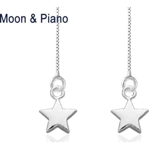 925 Sterling Silver Stars Drop Earrings Beautiful Birthday Gift For Lady Go To Party High Quality Classic Star Free Shipping