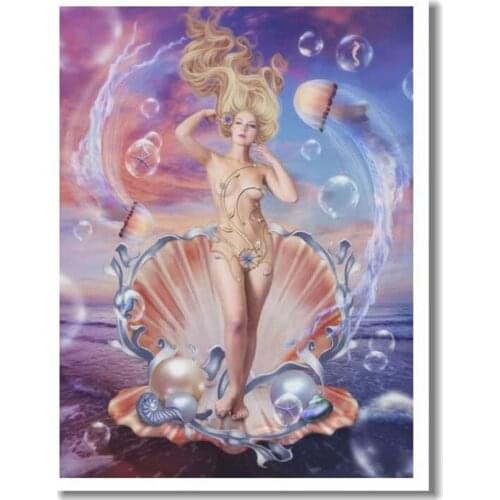 Top Customized Embroidery Aphrodite Modern Cross Stitch Kits for Beginners with 100% Cotton Floss & Free Shipping for Home Decor