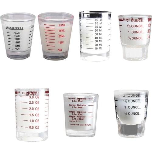30/60 ML Glass Measuring Cup Espresso Shot Glass Liquid Glass Ounce Cup With Scale Kitchen Measure Tool Supplies