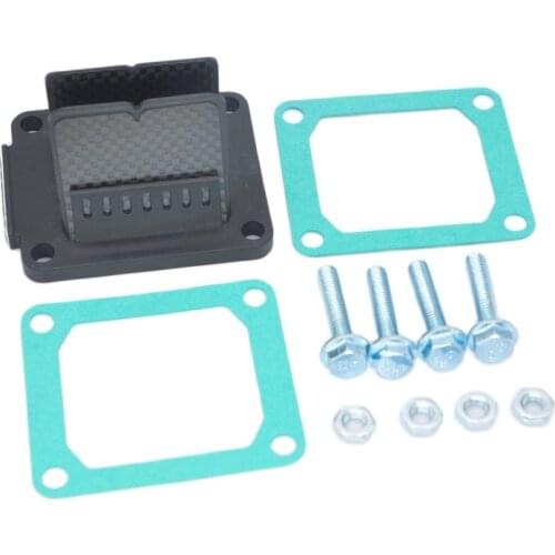 Carbon Fiber+Plastic Reed Valve w/Spacer Screw Kit For Yamaha YZ85/YZ80 RM85L For Yamaha Suzuki DT100 DT125 DT175 TY175 TY250