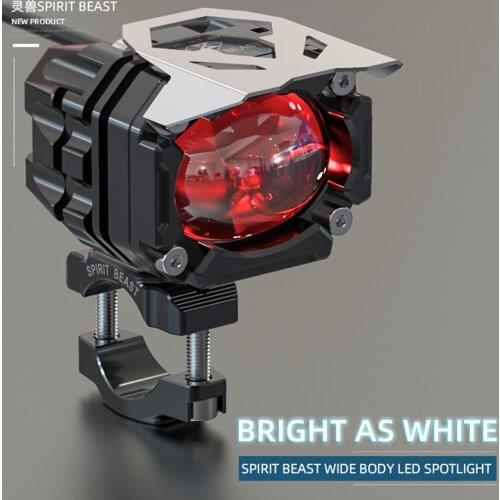 Spirit Beast L6 Universal Motorcycle Lighting Spotlight Accessories LED Highlight Auxiliary Strobe Light Spotlight For DC7-60V