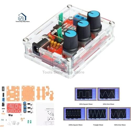 For XR2206 High-precision Signal Generator DIY Parts With Shell Function Generator Signal Conditioning 1Hz-1MHz Signal Generator