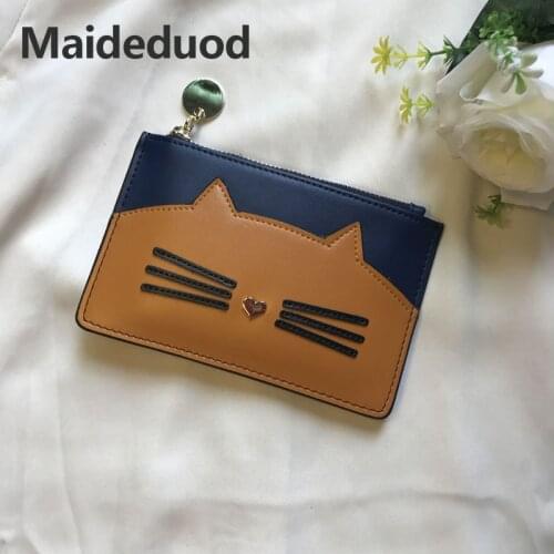 Maideduod New Brand Women Wallet Mini Cute Coin Purse Prtaloid Pendant Coin Organizer Bag Card Holder Outside Key Chain Holder