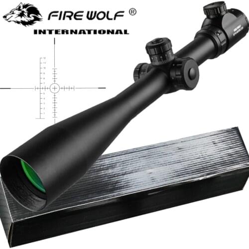 10-40x50 Long Range Riflescope Side Wheel Parallax Optic Sight Rifle Scope Hunting Scopes Sniper Luneta Para Rifle