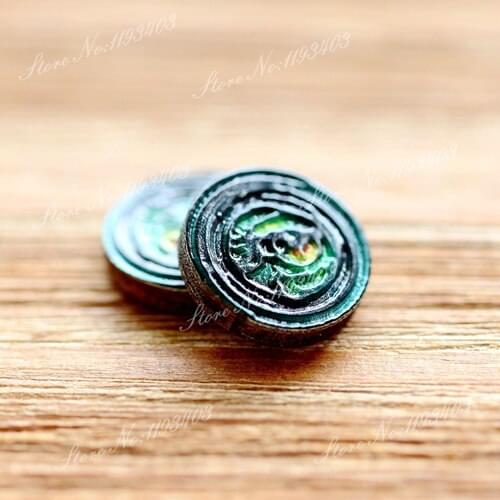 10pcs Unique 3D Eyes Embossed 16mm Round Coloured Drawing pattern Laser Cut wood Cabochon DIY for Rings, Earring,Brooch,Necklace