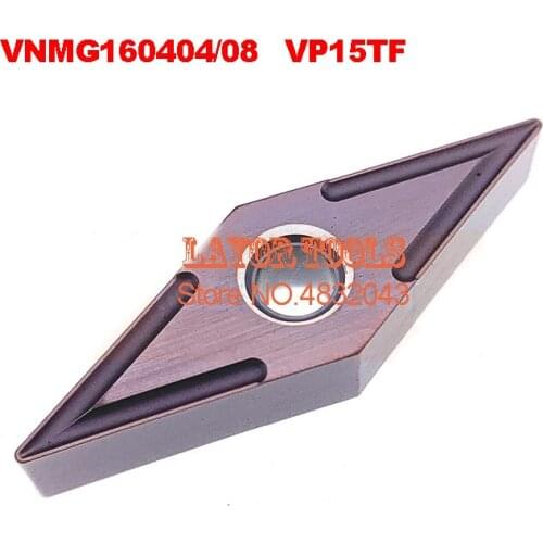 10PCS VNMG160404 VP15TF/VNMG160408 VP15TF,original carbide insert use for turning tool holder boring bar