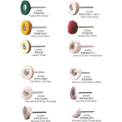 100PCS Cloth Jewelry Polishing Wheel 2.35mm Buffing Brush Electronic Dremel Accessories