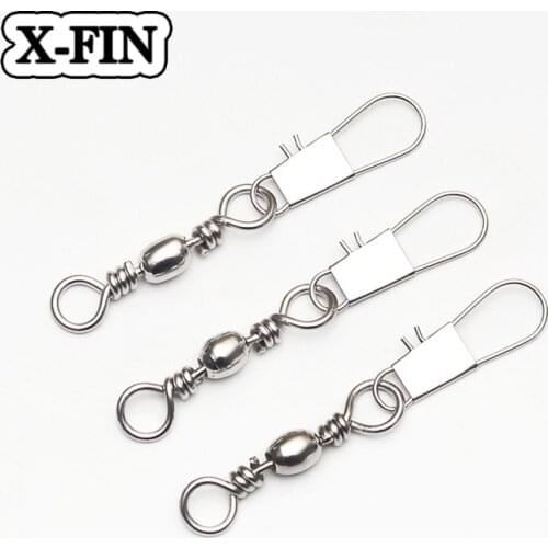 20pcs/Lot Fishing Tackle Accessories Swivel Snap Stainless Steel Connector Pin Bearing Rolling Solid Ring for Pike Fishing Lure