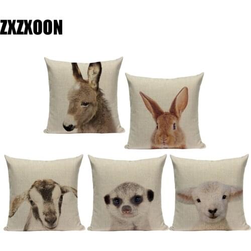 2020 Fashion Decoration Animals Cojines Decorativos Para Sofa Lovely Pig Owl Elephant Throw Pillows Cushion Covers for Sofa Home