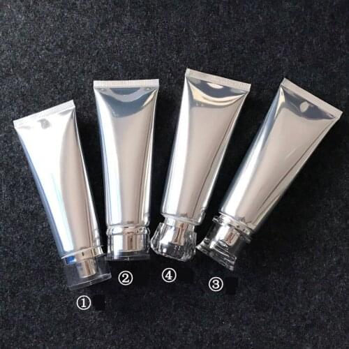 300pcs 80g 80ml Empty Soft Refillable Plastic Lotion Tubes Squeeze Cosmetic Packaging, Cream Tube Screw Lids Bottle Container