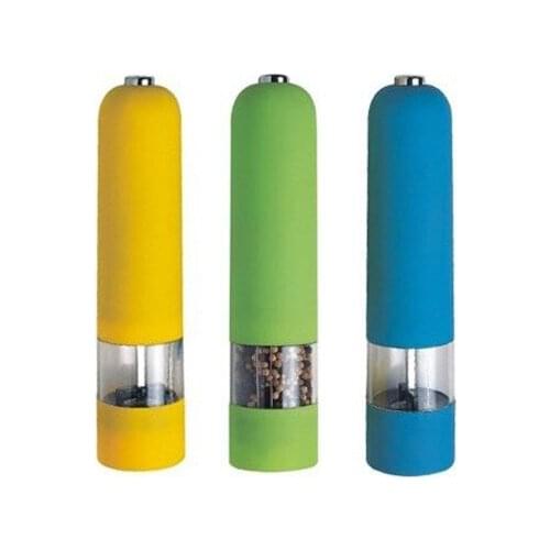 Automatic Salt Pepper Grinder Set Electric Plastic Ceramic Burr Mill For Herb Pepper Spice Adjustable Kitchen Grinding Gadgets