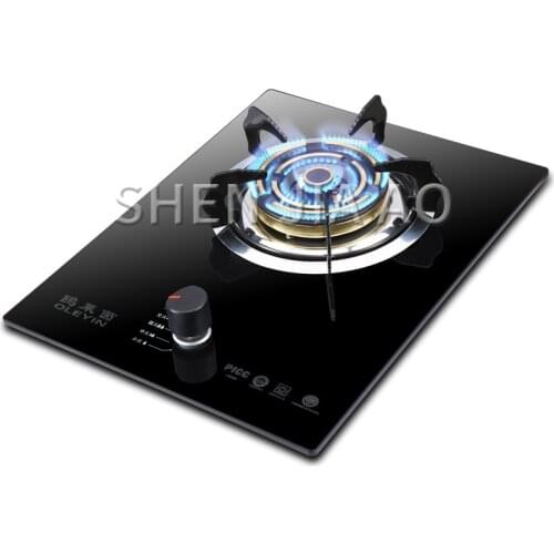 Household gas stove Natural gas liquefied gas stove Energy-saving fire stove Thermocouple protection Tempered glass panel