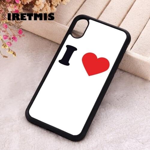 Iretmis 5 5S SE 2020 Phone Cover Case for iPhone 6 6S 7 8 Plus X Xs XR 11 12 Mini Pro Max Rubber Silicone I Love