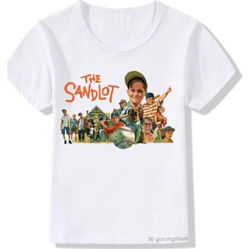 Barney Baseball Cartoon Print T-shirt Kids Clothes Funny Summer Birthday Gift Costume Boys T Shirts Street Children Clothing