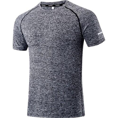 Athletic Wear Polyester Men Running T Shirt Quick Dry Fitness Shirt Training Exercise Clothes Gym Sport Shirt Camisa Lightweight