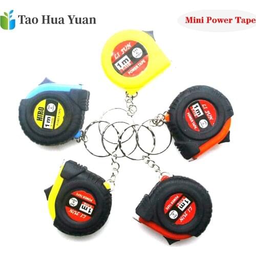 Mini Power Tape Measure Keychain Universal Pull Ruler Metric Tape Measure Retractable 1m Measuring Tape Meter Inch Tailor Tool A