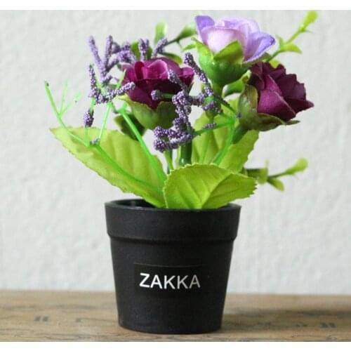 Creative No Pot Eco-Friendly Simulation Artificial Plastic Succulents Flower Potted Plant Home Office Desktop Festive Decoration