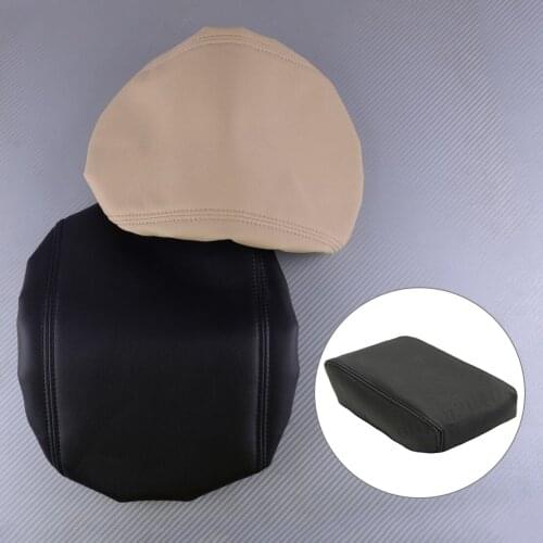 DWCX PU Leather Car Center Console Lid Armrest Cover Protector Cap Fit for Toyota Highlander 2008 2009 2010 2011 2012 2013