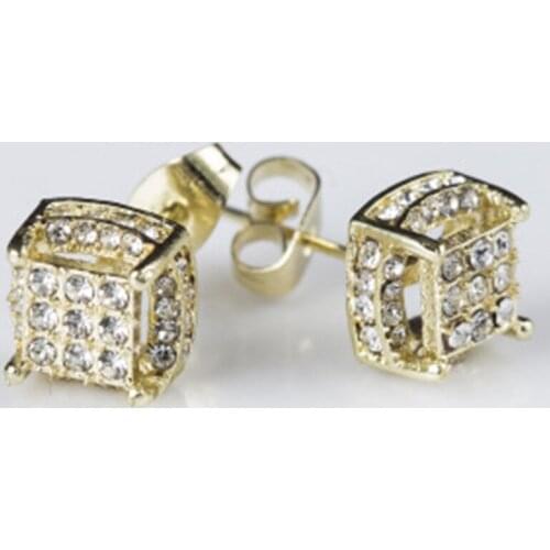 Square Simple Design Earring Cube Ear Stuff Push Back Dress Up Street Jewelry For Cocktail Party Accessories Luxury Stud Bijoux