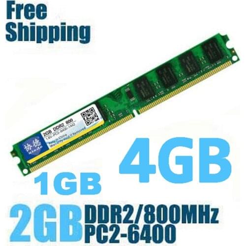 High Quality Brand New Sealed DDR2 800MHz / PC2 6400 1GB 2GB 4GB Desktop RAM Memory compatible with DDR 2 667 MHz / 533MHz 2GB