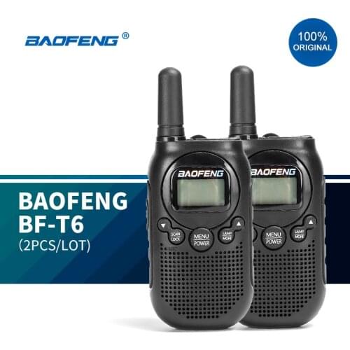 2PCS Baofeng Walkie Talkies BF-T6 Kids Porable Handheld Transceiver 22 Channel Mini FRS Two Way Radios For Children 2020
