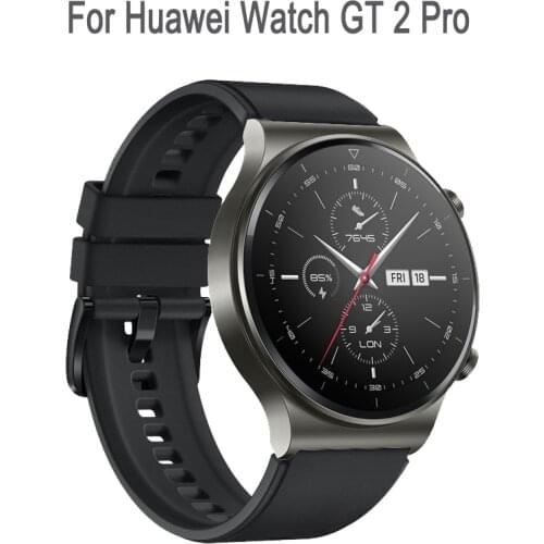 Band For Huawei Watch GT 2 Pro Strap Replaceable Silicone Wrist Strap For Huawei Watch GT2 Pro Accessories Silver buckle