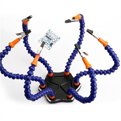 Hand Relief Third Party Pan Manual Soldering Station Tool 6 Flexible SIX Hand With Swivel Clamp Type Crocodile For RC Drone Part