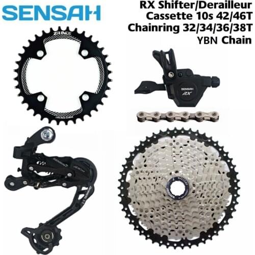 SENSAH RX 10 Speed Shifter + Rear Derailleurs + 42T 46T WUZEI Cassette + ZRACE Chainring + YBN Chain Groupset, PCR BEYOND M6000