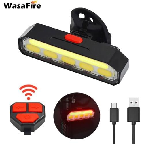 Bike Turn Signals Remote Wireless Control Bicycle Tail Light USB Rechargeable MTB LED Rear Lamp Cycling Safety Warning Lantern