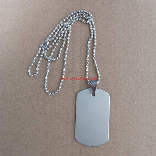 Sublimation blank dog tag necklaces pendants hot transfer blank diy custom consumable 15pieces/lot