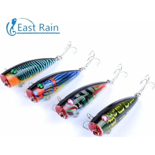 East Rain Popper Lure 6.8cm/8.7g Painted Topwater Lure Artificial Hard Lure for Freshwater Fishing Lure Free Shipping