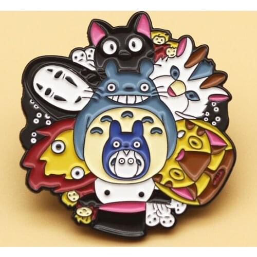 XM-funny Japanese anime cartoon brooch cute backpack decoration badge metal pin anime brooch