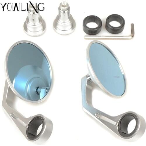 Motorcycle Rearview Mirror Round Handle Bar End Mirror Rear Side Mirror For Honda suzuki yamaha kawasaki BMW DUCATI 200