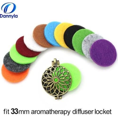 100pcs/lot Colorful 30mm Aromatherapy Pads Fit For 33mm Perfume Diffuser Locket Jewlry LSPA02