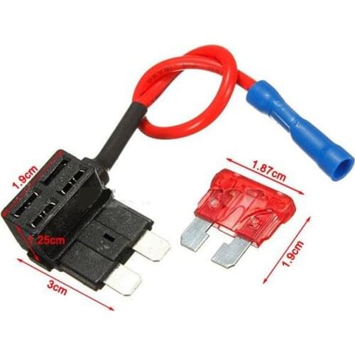 12V Car Fuse Holder Add-a-circuit TAP Adapter Micro/Mini/Standard ATM APM Blade Auto Fuses 12 V 10A Blade Car Fuses with holder