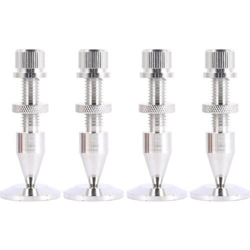 4 sets Speaker Stand Spikes Isolation Spikes Stand Foot HiFi Speaker Shockproof Cone Base Pads Chrome-plated Spikes Base