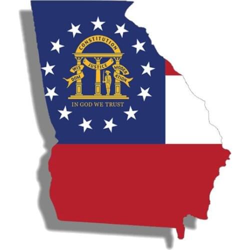 Car Sticker Decal Styling Funny Georgia State Flag Window Rear Other Vehicle Car Decorative KK13*11cm