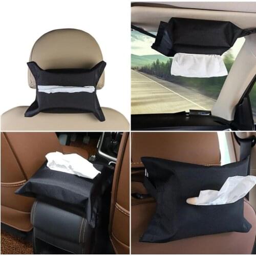 Car Sun Visor Tissue Holder Car Towel Napkin Paper Storage Holder Tissue Box Covers Armrest Box Towel Storage Hanging Bag Pouch