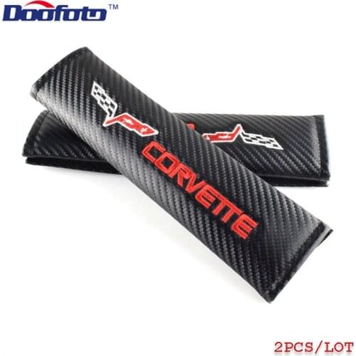 Car Styling Emblems Seat belt Case For Chevrolet Corvette C3 C4 C5 C6 C7 C8 Stingray Auto Badge cover Stickers Accessories