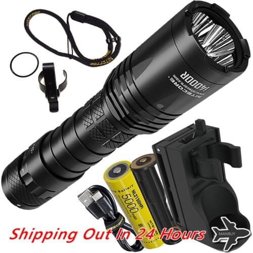 Free Shipping Nitecore I4000R +NTH25 +5000mAh Battery Intelligent USB Rechargeable Outdoor Tactical 4400 Lumens 4LED Flashlight