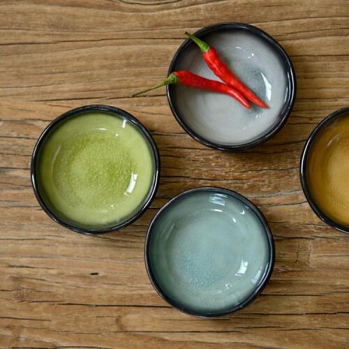 Ice crack pattern food dishes sauce tray ceramic food dishes