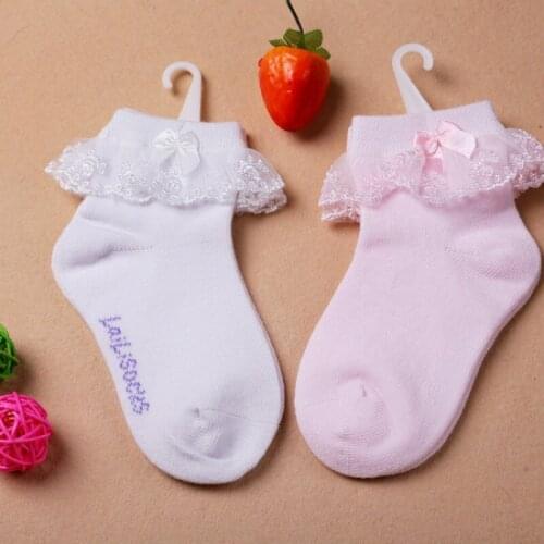 Baby Summer Autumn Solid Color Hollow Cotton Socks Baby Girl Princess Lace Bow Socks Beautiful Children Socks wf