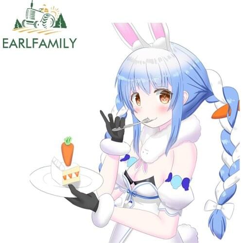 EARLFAMILY 13cm x 12.4cm for Hololive En Personality Creative VAN Car Stickers DIY Vehicle Window Trunk Decal Surfboard Decor