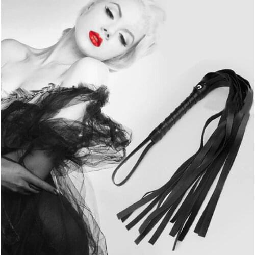 Candiway 53CM Long Spiral Wrapped Handle PU Leather Whip Adult Spanking Games Erotic Sex Toys For Couple 1PC