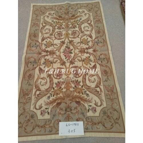 Free shipping 3'X5' needlepoint rugs 100% New Zealand wool handmade rugs for home decoration