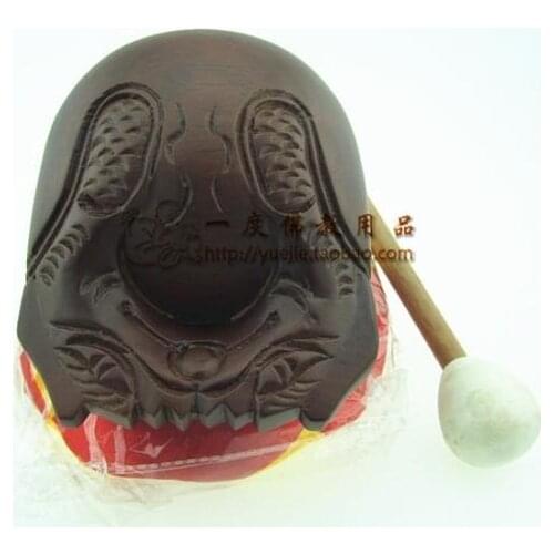 Red sandalwood wood color carved wooden fish fish Multiplier qing chanting aloes beads tambourine fish from Taiwan