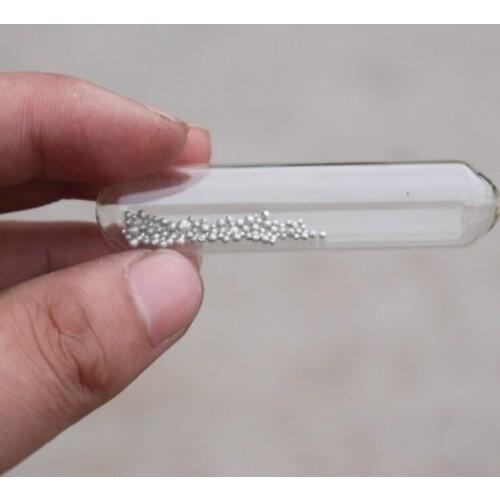 Indium metal beads -5 grams 99.995% purity - sealed in ampoule