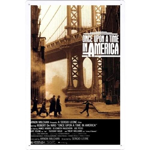 Metal Tin Sign Once Upon A Time Bar Pub Home Vintage Retro Poster Decor Tin Sign 8 x 12 inches