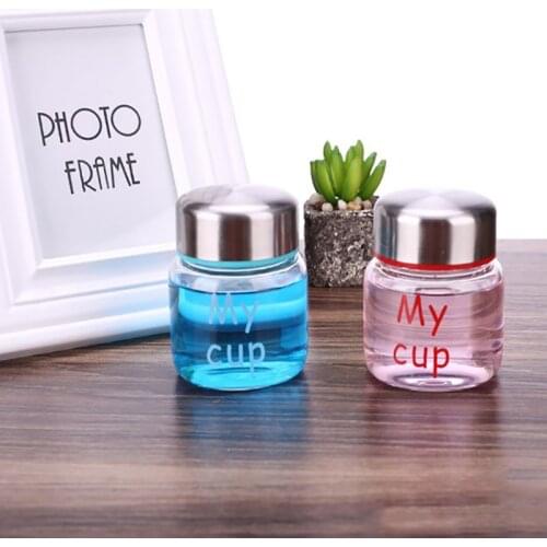 Cute Portable Mini Glass Water Bottle Cups With Sealing Cover Kawaii Glass Bottle For Wine&Water